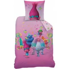 Housse de Couette Trolls and Friends 150 x 200 cm + taie d'oreiller 63 x 68 cm  - vertbaudet enfant