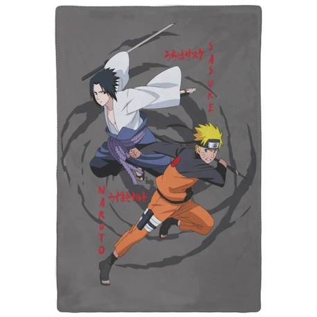 Plaid - SAHINLER - Naruto Shippuden - 110x130 cm - Gris - Synthétique GRIS 1 - vertbaudet enfant 