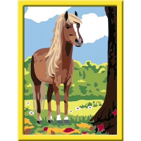 Kit complet de Peinture au numéro - Numéro d'art - moyen - Cheval et nature - Ravensburger MARRON 2 - vertbaudet enfant 