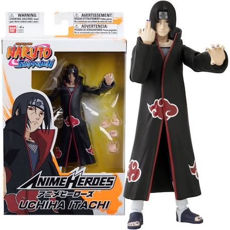 Figurine Anime Heroes 17 cm - Itachi Uchiwa - BANDAI - Naruto Shippuden NOIR 1 - vertbaudet enfant 