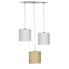 Linge de maison et décoration-Suspension Lumineuse Trio Plafonnier en coton beige