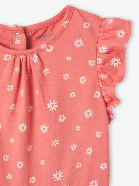 Combishort Basics bébé corail+rayé jaune 4 - vertbaudet enfant 