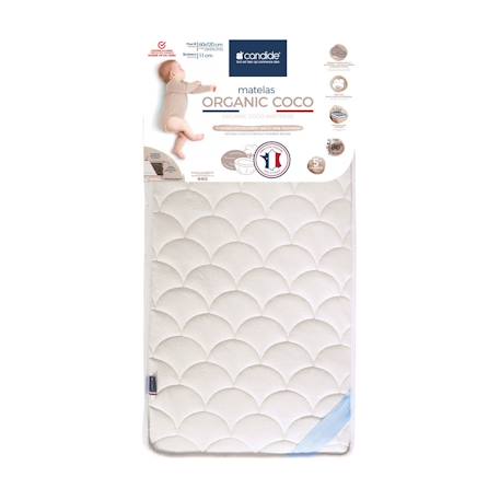 Matelas Bébé 60x120x11cm Organic Coco - Sans Traitement - Ferme - Tissu Coton Bio - Fabriqué En France - Garantie 5 Ans BEIGE 2 - vertbaudet enfant 