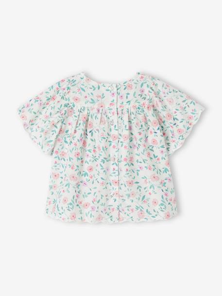 Blouse bébé motif fleurs écru 3 - vertbaudet enfant 