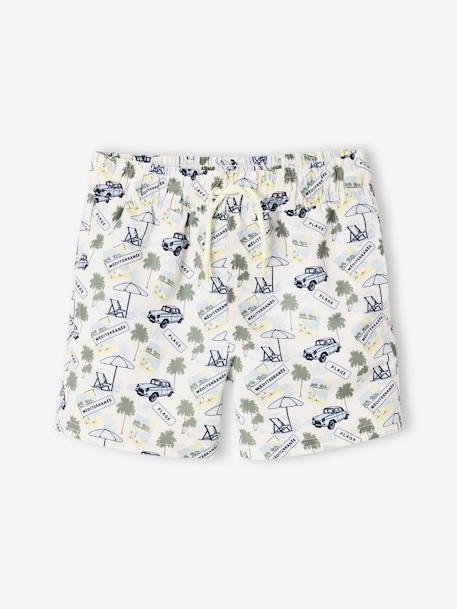 Short de bain imprimé garçon beige imprimé 1 - vertbaudet enfant 