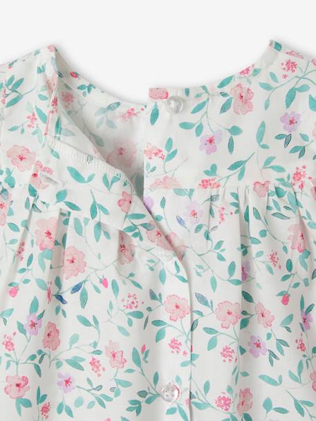 Blouse bébé motif fleurs écru 4 - vertbaudet enfant 