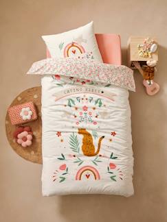 Linge de maison et décoration-Linge de lit enfant-Parure housse de couette + taie d'oreiller LATINO VIBES, avec coton recyclé