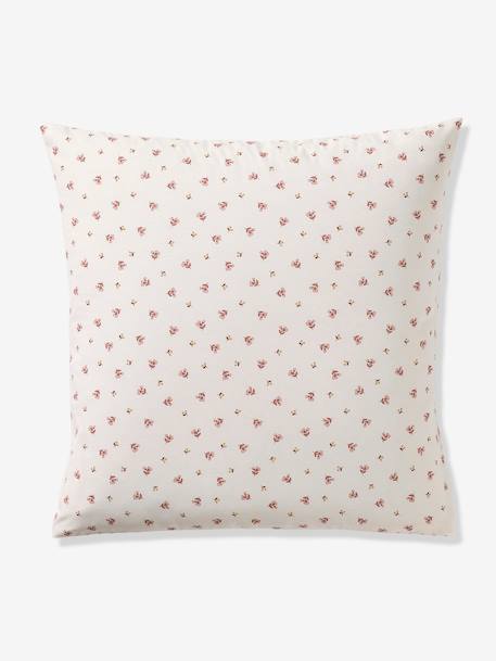 Pack housse de couette + taie d'oreiller essentiels Réversible FLEURS RAYURES, avec coton recyclé rose imprimé 3 - vertbaudet enfant 