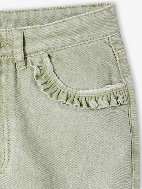 Pantalon droit MorphologiK fille tour de hanches medium blush+vert sauge 9 - vertbaudet enfant 