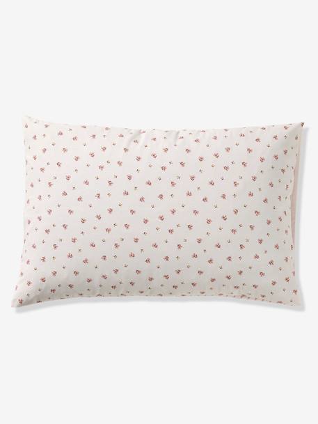 Pack housse de couette + taie d'oreiller essentiels Réversible FLEURS RAYURES, avec coton recyclé rose imprimé 4 - vertbaudet enfant 