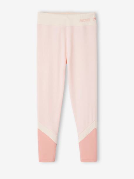 Legging sport à bandes fille matière technique gris chiné+rose 5 - vertbaudet enfant 