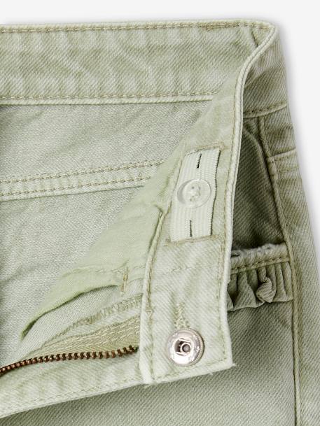 Pantalon droit MorphologiK fille tour de hanches medium blush+vert sauge 10 - vertbaudet enfant 