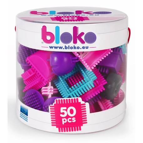 Tube de 50 BLOKO édition rose - Jeu de construction 1er âge ROSE 1 - vertbaudet enfant 