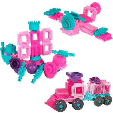 Tube de 50 BLOKO édition rose - Jeu de construction 1er âge ROSE 4 - vertbaudet enfant 