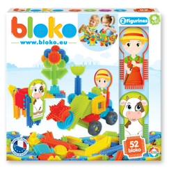 Jeu d'assemblage - BLOKO - Coffret de 50 BLOKO et 2 figurines Ferme - Dès 12 mois  - vertbaudet enfant