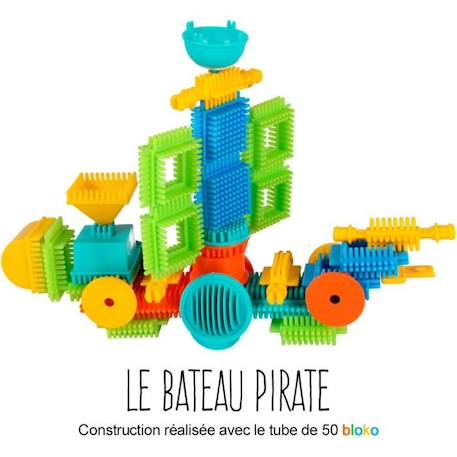 Jeu de construction BLOKO - Tube de 50 blocs - Dès 12 mois - Fabriqué en Europe ORANGE 3 - vertbaudet enfant 