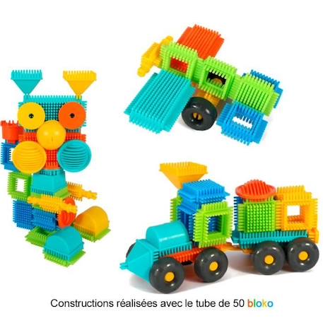 Jeu de construction BLOKO - Tube de 50 blocs - Dès 12 mois - Fabriqué en Europe ORANGE 4 - vertbaudet enfant 