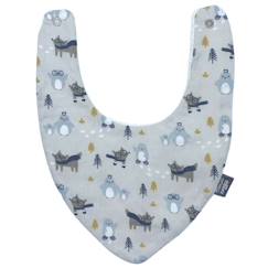 -Bavoir bandana animaux polaires - 100% coton - 3 à 18 mois - Absorption maximale - Fermeture pression - Lavage à 40°