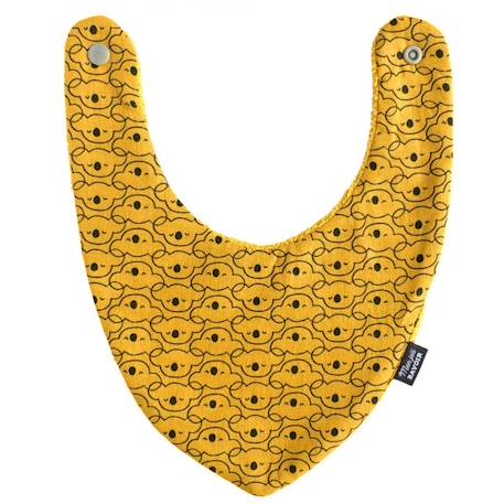 Bavoir bandana koala moutarde pour bébé 3-18 mois - Absorption maximale - 100% coton - Fermeture pression - Lavage à 40° JAUNE 1 - vertbaudet enfant 