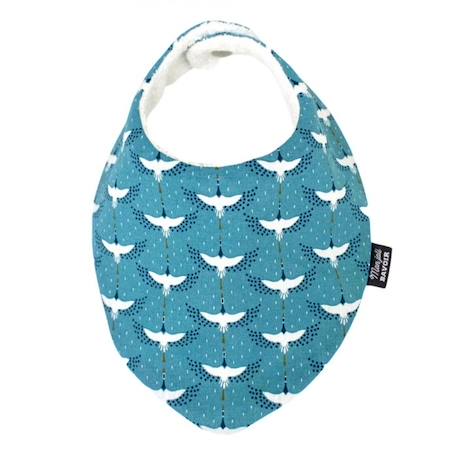 Bavoir bandana - oiseaux bleus pour bébé 3 à 18 mois - Absorption maximale - 100% coton - Fermeture pression - Lavage à 40° BLEU 2 - vertbaudet enfant 