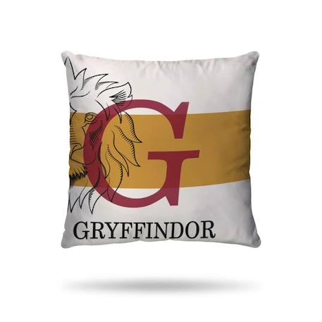 WARNER - Housse De Couette Harry Potter Gryffondor Lion  200x200 cm + 2 Taies D'Oreiller 63x63 cm - 100% Coton - Blanche/Or BLANC 3 - vertbaudet enfant 