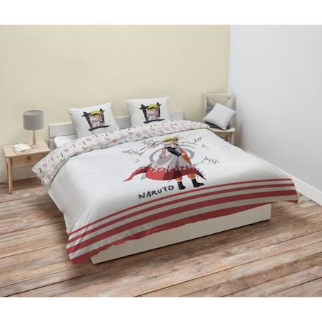 Naruto - Housse De Couette Naruto Hokage 200x200 cm + 2 Taies D'Oreiller 63x63 cm - 100% Coton - Ecru BEIGE 2 - vertbaudet enfant 