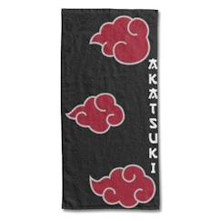 Linge de maison et décoration-Linge de bain-Serviette de bain-NARUTO SHIPPUDEN - Serviette De Plage Naruto Shippuden Akatsuki 75x150 cm - 100% Coton - 300 GSM - Noir