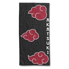Linge de maison et décoration-Linge de bain-Serviette De Plage Naruto Shippuden Akatsuki 75x150 cm - 100% Coton - Noir