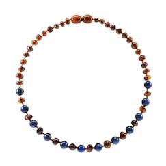 Collier ambre et lapis lazulis - Bébé-Nourrisson - Pierres naturelles -Apaise et soulage bébé -Lithothérapie -Bienfaits -Idée cadeau  - vertbaudet enfant