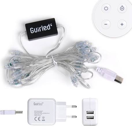 Guirlande lumineuse boules coton LED USB - Télécommandée - Byzantin BLEU 3 - vertbaudet enfant 