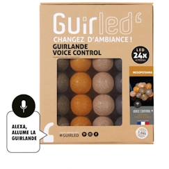 Guirlande lumineuse wifi boules coton LED USB - Commande Vocale - Maison connectée - Amazon Alexa & Google Assistant - 24 boules  - vertbaudet enfant