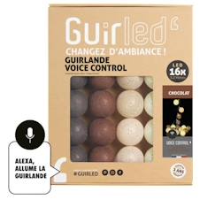 Guirlande lumineuse wifi boules coton LED USB - Commande Vocale - Maison connectée - Amazon Alexa & Google Assistant -  16 boules  - vertbaudet enfant