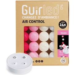 Linge de maison et décoration-Guirlande lumineuse boules coton LED USB - Télécommandée -Veilleuse bébé 2h - 4 intensités - 24 boules 2,4m - Tagada