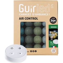 -Guirlande lumineuse boules coton LED USB - Télécommandée -Veilleuse bébé 2h -  4 intensités - 24 boules 2,4m - Romonia