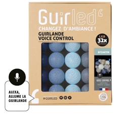 -Byzantin Commande Vocale Guirlande lumineuse boules coton Google & Alexa