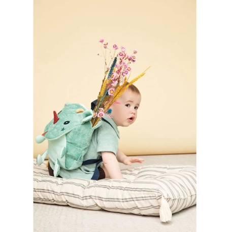 Sac à dos doux Joe le dragon Coloris Unique VERT 4 - vertbaudet enfant 