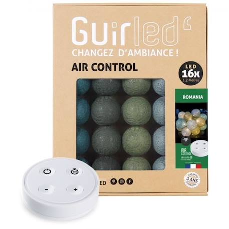 Guirlande lumineuse boules coton LED USB - Télécommandée -Veilleuse bébé 2h -  4 intensités - 16 boules 1,6m - Romonia MARRON 1 - vertbaudet enfant 