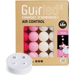 -Guirlande lumineuse boules coton LED USB - Télécommandée -Veilleuse bébé 2h - 4 intensités - 16 boules 1,6m - Tagada