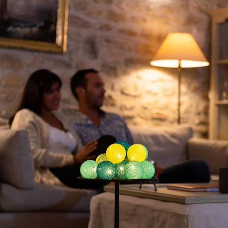 Guirlande lumineuse LED USB - GUIRLED - Scandinave - 16 boules - Commande Vocale VERT 2 - vertbaudet enfant 