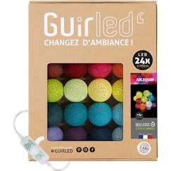 Guirlande lumineuse boules coton LED USB - Veilleuse bébé 2h -  3 intensités - 24 boules 2,4m - Arlequin  - vertbaudet enfant