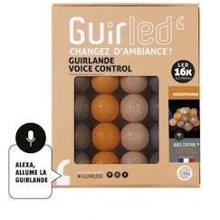 Guirlande lumineuse wifi boules coton LED USB - Commande Vocale - Maison connectée - Amazon Alexa & Google Assistant -  16 boules  - vertbaudet enfant