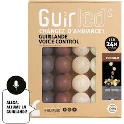 Guirlande lumineuse wifi boules coton LED USB - Commande Vocale - Maison connectée - Amazon Alexa & Google Assistant - 24 boules  - vertbaudet enfant