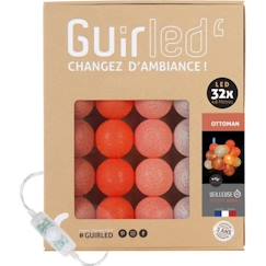 -Guirlande lumineuse boules coton LED USB - Veilleuse bébé 2h -  3 intensités - 32 boules 3,2m - Ottoman