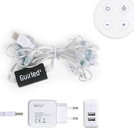 Guirlande lumineuse boules coton LED USB - Télécommandée -Veilleuse bébé 2h -  4 intensités - 16 boules 1,6m - Byzantin BLEU 3 - vertbaudet enfant 