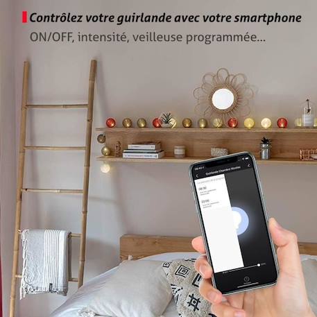 Océan Commande Vocale Guirlande lumineuse boules coton Google & Alexa BLEU 3 - vertbaudet enfant 