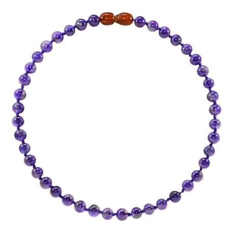 Collier améthyste - Bébé/Nourrisson - Pierres naturelles - Apaise et soulage bébé - Lithothérapie - Bienfaits - Idée cadeau - Vertus VIOLET 1 - vertbaudet enfant 