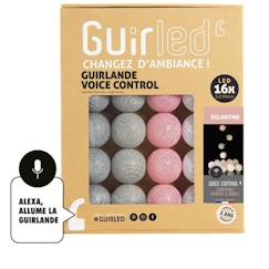 Linge de maison et décoration-Décoration-Guirlande lumineuse wifi boules coton LED USB - Commande Vocale - Maison connectée - Amazon Alexa & Google Assistant -  16 boules