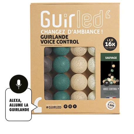 Guirlande lumineuse wifi boules coton LED USB - Commande Vocale - Maison connectée - Amazon Alexa & Google Assistant -  16 boules MARRON 1 - vertbaudet enfant 