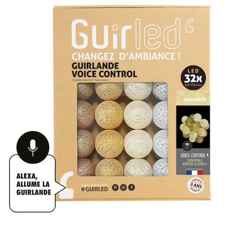 Radiance Commande Vocale Guirlande lumineuse boules coton Google & Alexa BLEU 1 - vertbaudet enfant 