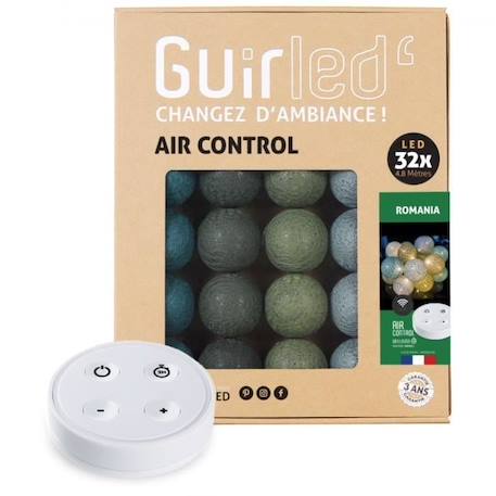 Guirlande lumineuse boules coton LED USB - Télécommandée -Veilleuse bébé 2h -  4 intensités - 32 boules 3,2m - Romonia MARRON 1 - vertbaudet enfant 